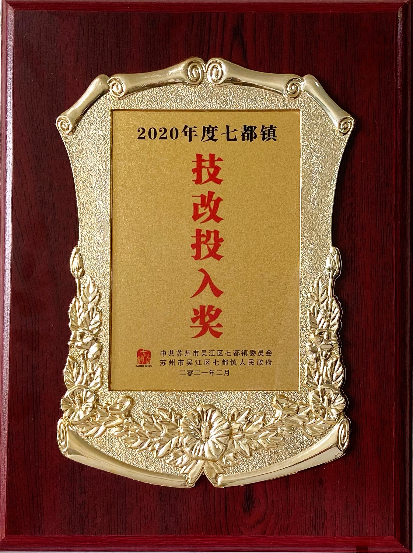 2020年--技改投入獎